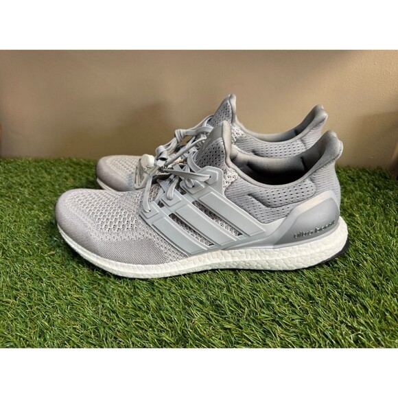 ADIDAS Ultraboost 1.0 “Silver Metallic” Running Shoes Mens 12 Grey JS1632 NEW
